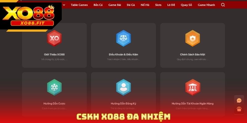 CSKH Xo88 đa nhiệm