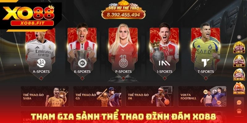 Tham gia sảnh Thể thao đình đám Xo88